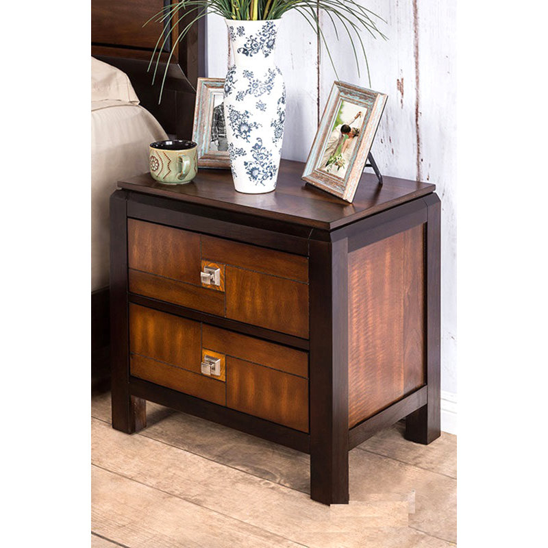 Table de chevet acacia noyer 1pc seulement