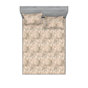 Bleu ciel et coquille d'œuf / motif floral beige