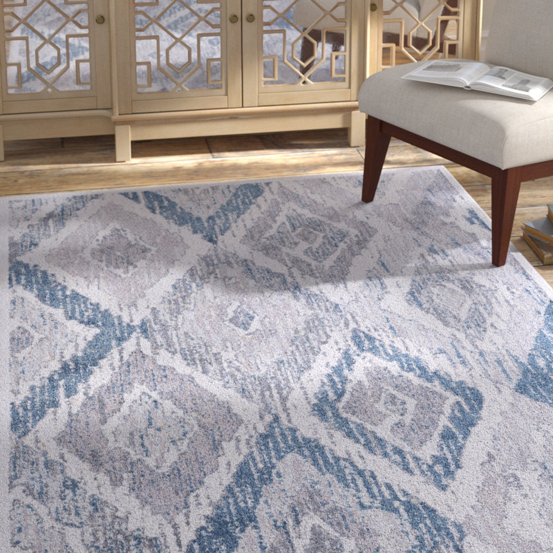 Altura Viscose Geometric Indoor Rug, Rectangle 5'3" x 7'7"