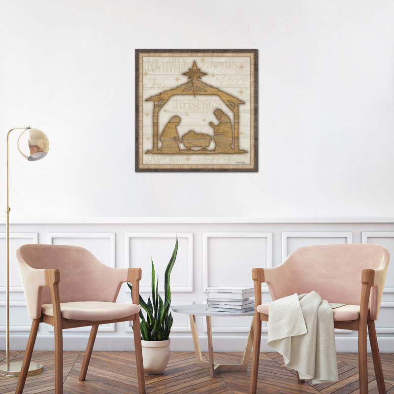 Rustic Nativity 1 Piece Wrapped Canvas Painting, 45.72 cm H x 45.72 cm W x 3.175 cm D