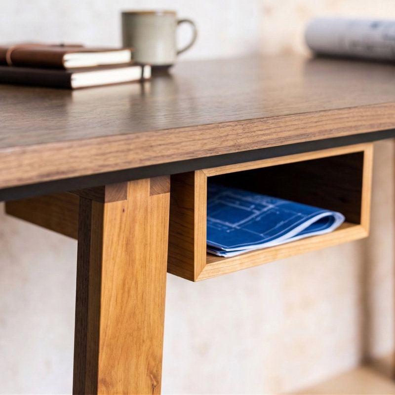 Bureau réversible Abirad, Chêne