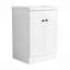 Freestanding Bathroom Vanity White Resin Sink & 2 Soft-Close Cabinet Doors-115688487