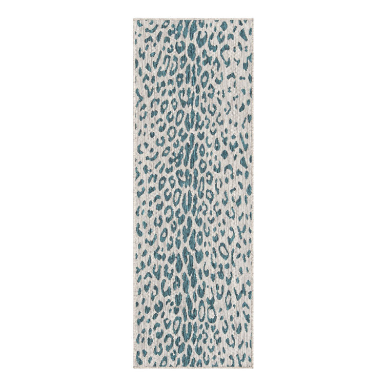 Teal Samburu Indoor/Outdoor Safari Rug