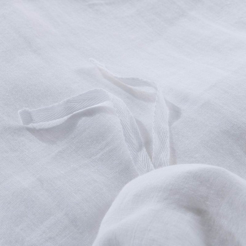 Ensemble de housse de couette réversible 3 pièces LC-Double Stitching, Blanc