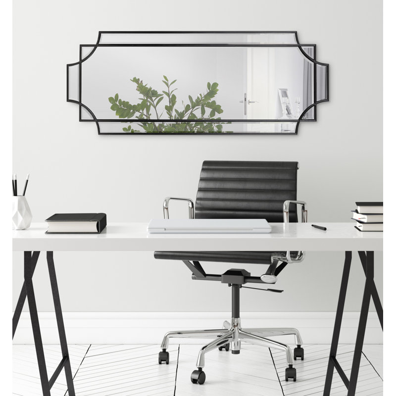 Miroir mural Ocilla, Noir, 16 po x 42 po