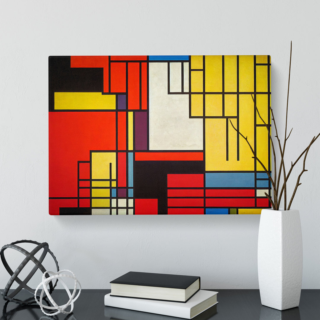 Cubism Art Abstract Vol.4 - Wrapped Canvas