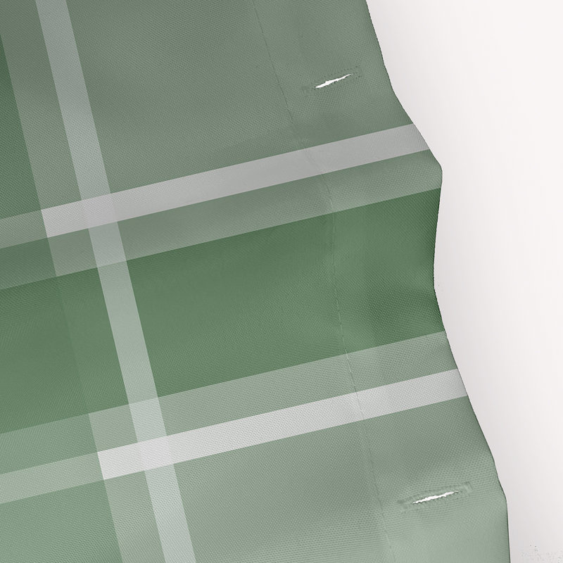 Rideau de douche simple à carreaux Bipasha, Vert
