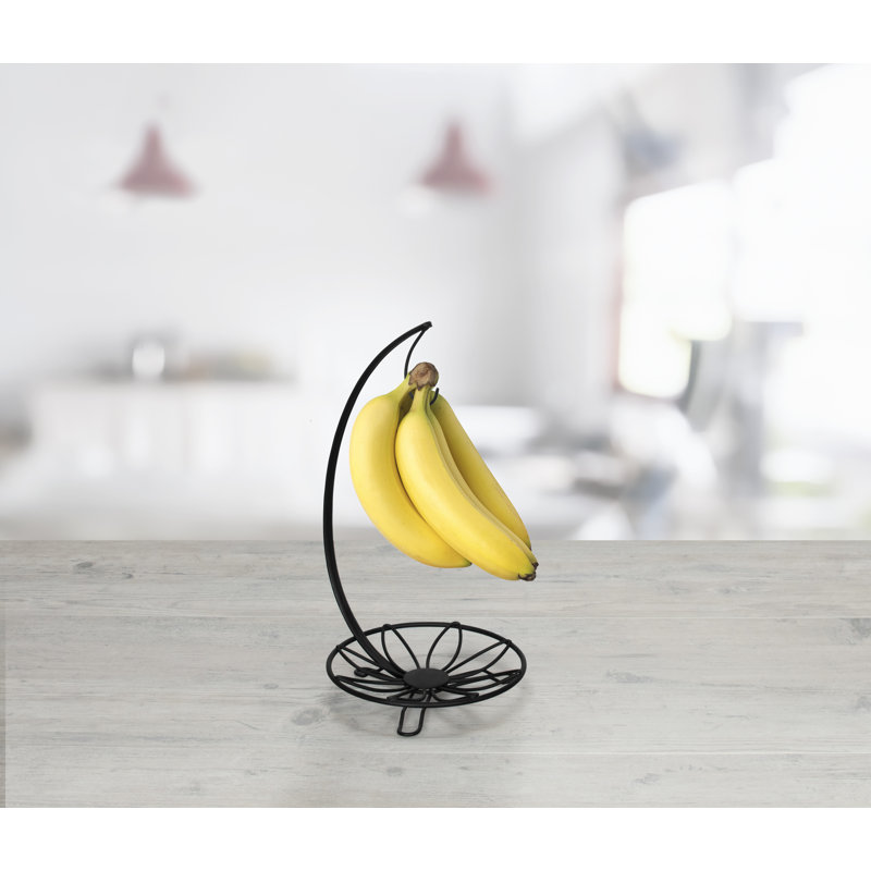 Ebern Designs Laux Stainless Steel Fruit Holder, Black