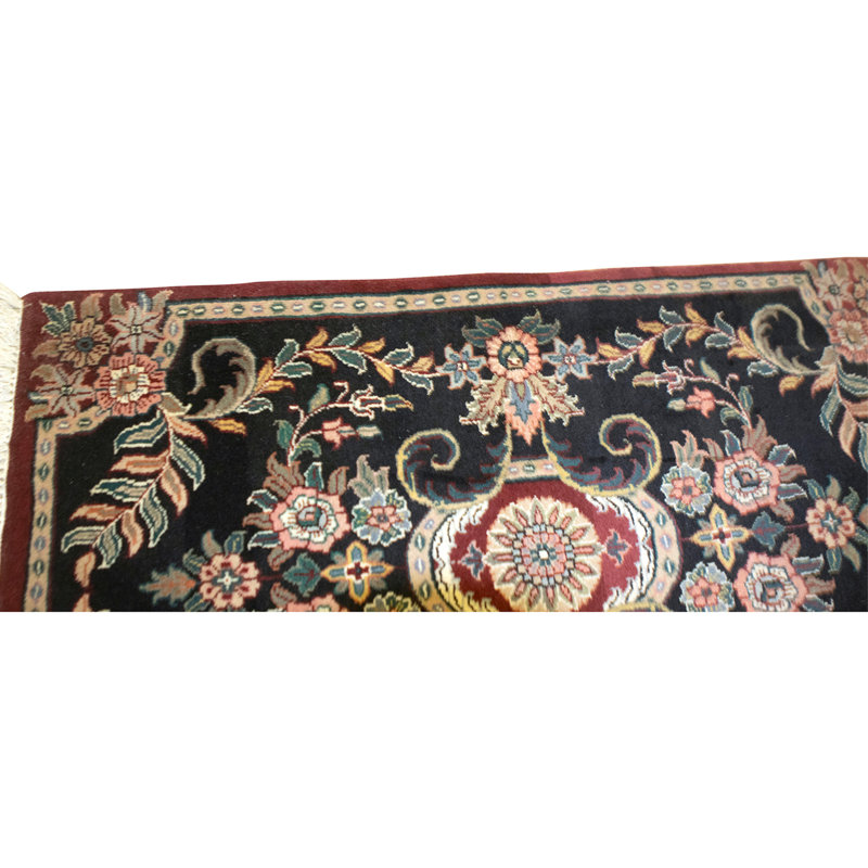 Hand Knotted Wool Area Rug in Multi