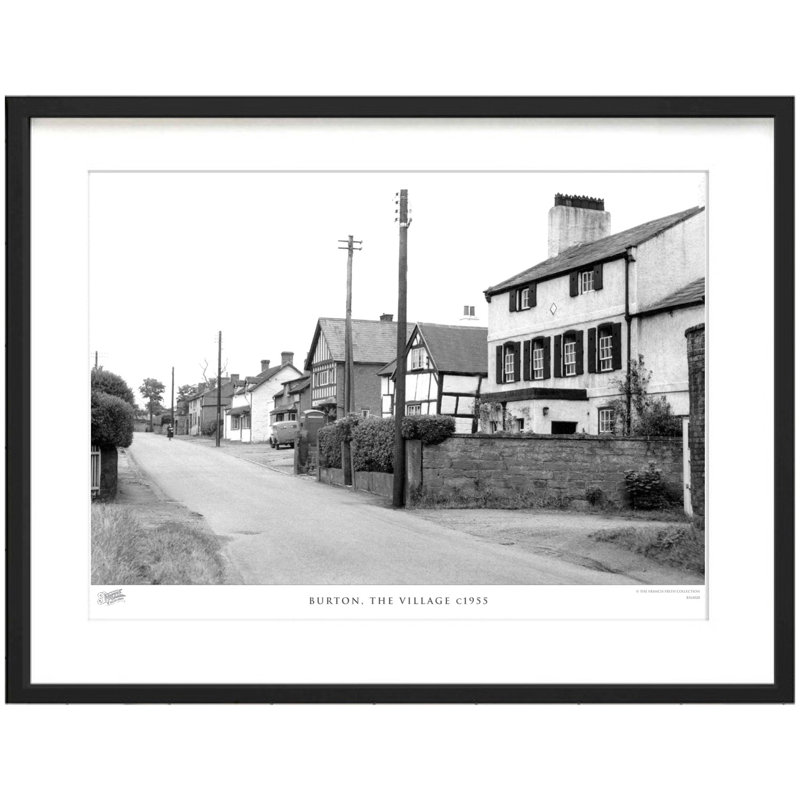 Burton, The Village C1955 by Francis Frith - Single Picture Frame Print, 60cm H x 80cm W x 2.3cm D