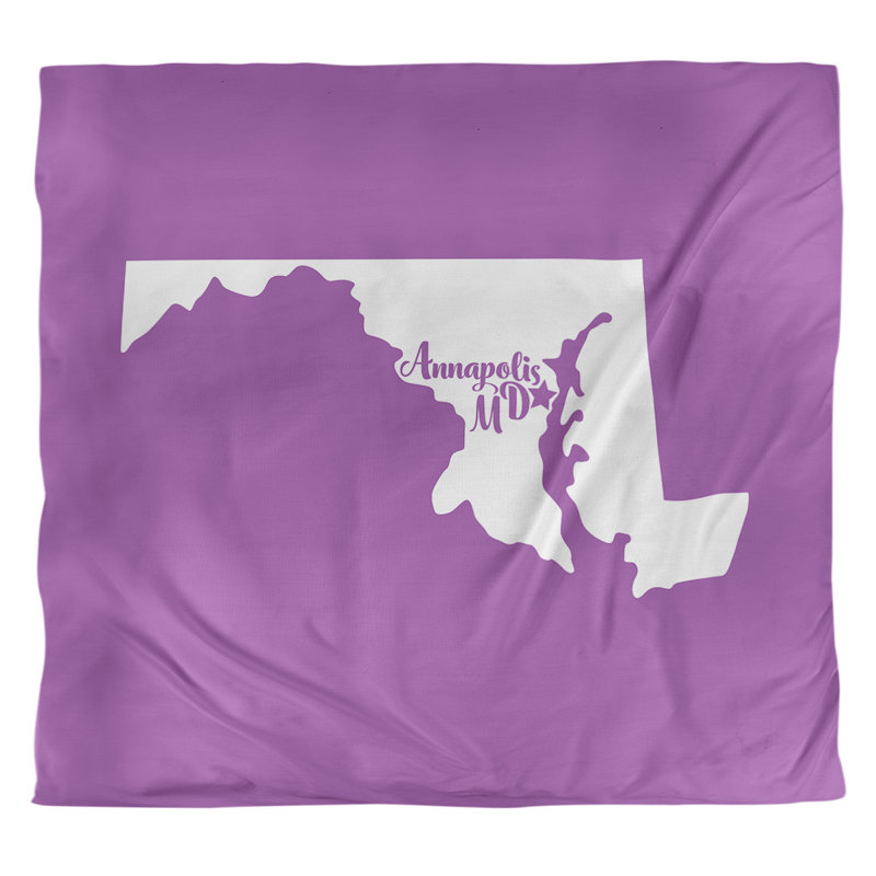 Housse de couette simple annapolis Maryland, Housse de couette pour très grand lit, Violet, Microfibre