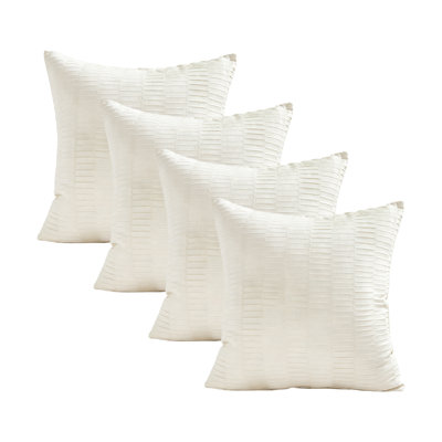 Velvet Pleated Throw Pillow Cover