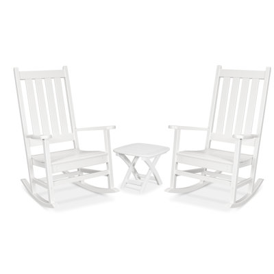 POLYWOOD Cape Cod 3-Piece Porch Rocking Chair Set by Trex Outdoor
