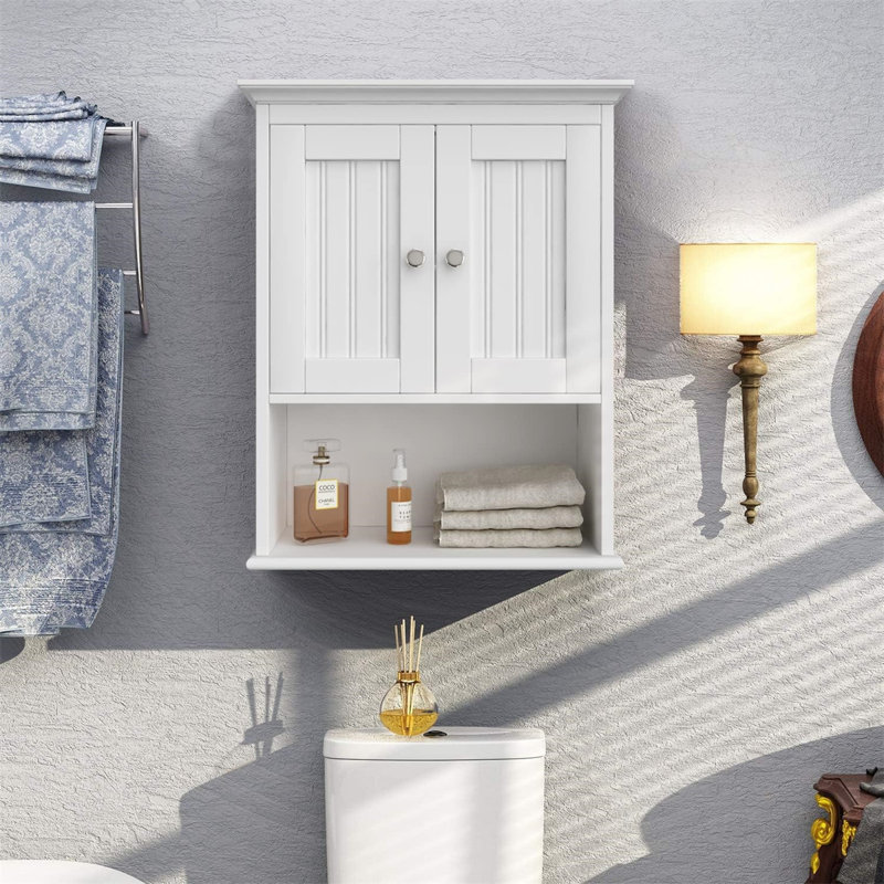 Rangement pour salle de bain Carnstroan, Blanc