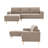 2-Piece 90" Upholstered L Shape Sectional Sofa-1656748946