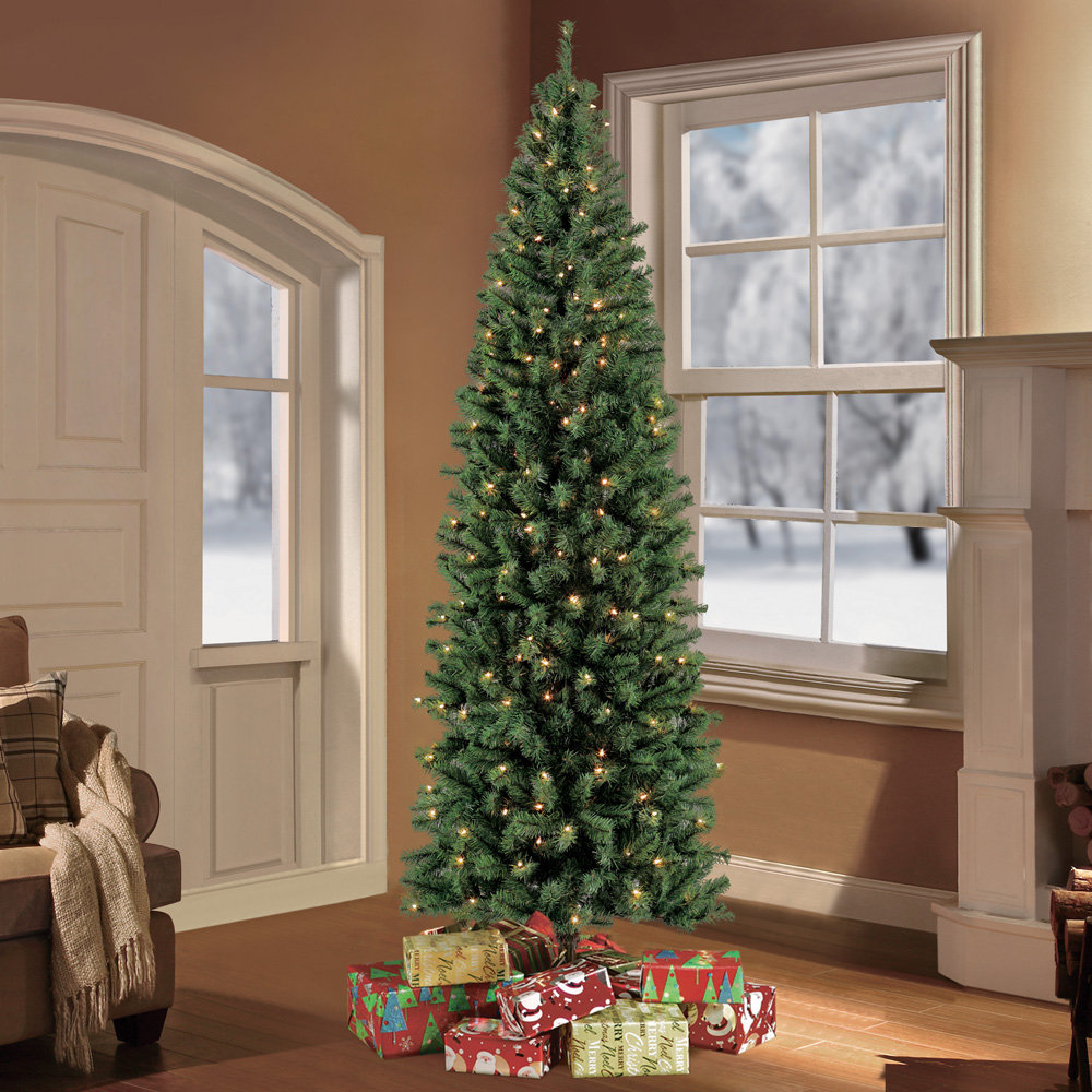 90' Lighted Artificial Fir Christmas Tree