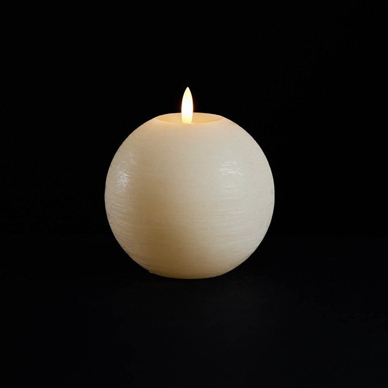 Bougie ronde FIA Wick Ivory, Nouveauté 4,75 po x 4,75 po
