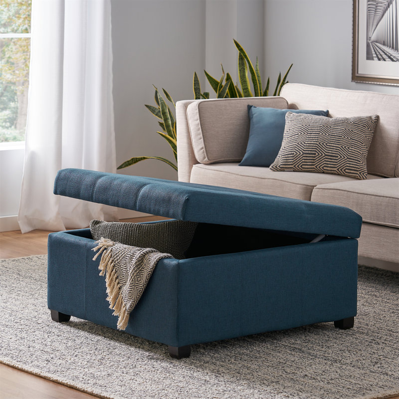 Repose-pieds avec rangement Carlsbad, Marine