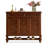 Walnut Solid Wood Shoe Storage Bench