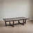 Rectangular Mango Wood Coffee Table with Modern Trestle Base in Black Walnut