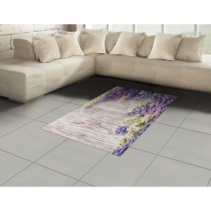 Tapis décoratif rustique en fibre de polyester à haute densité, Rectangle— 4 pi x 5 pi 8 po