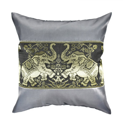 Embroidered Cotton Outdoor Pillow Cover