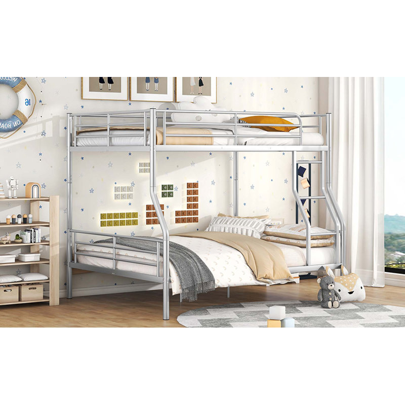Lit superposé en métal pour enfants, Argent argent