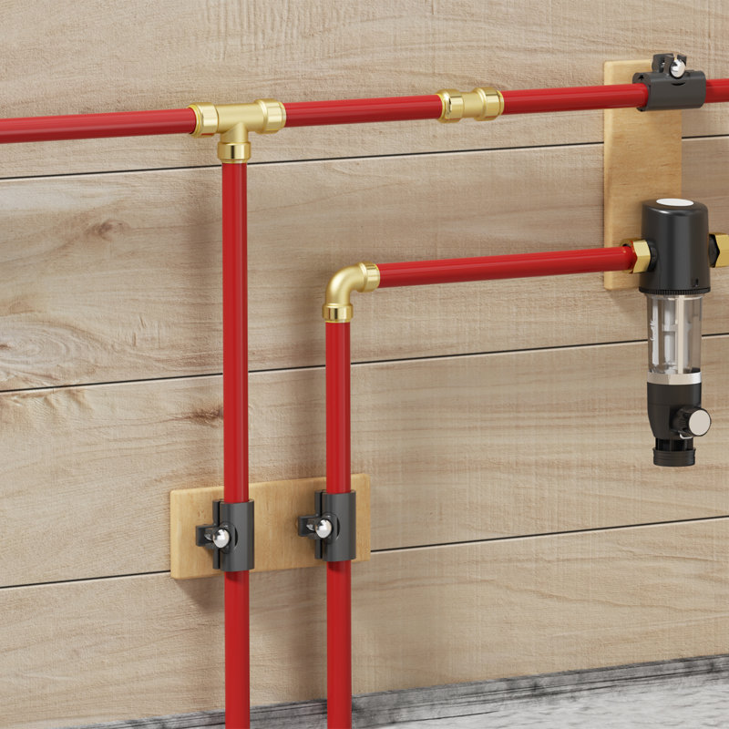 Raccords de tuyaux 1/2 "Tee laiton à emboîtement instantané pour système de chauffage / douche