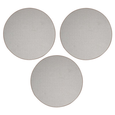 Ensemble de tapis touffetés de couleur unie en polyester beige Apremont