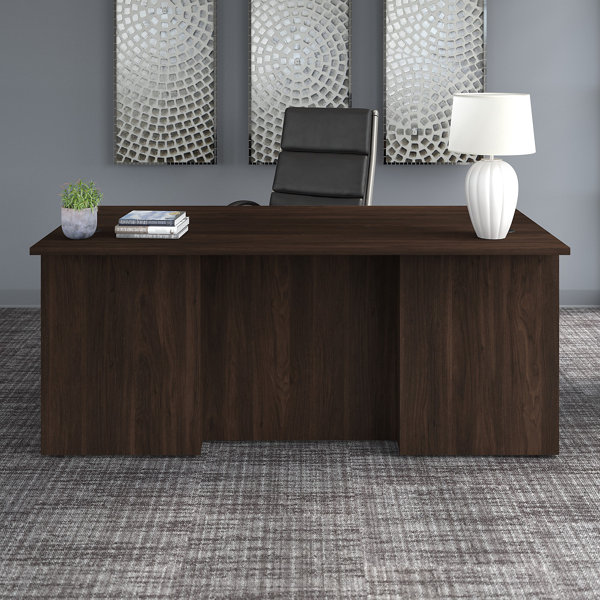 Office in an Hour L Shaped Cubicle Desk Set in Hansen Cherry - Engineered  Wood