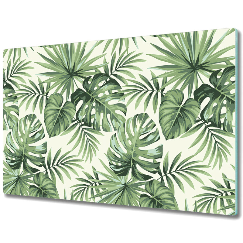 Argo Palm Trees Leaf Floral Tropical Chopping Board, 60cm L x 52cm W