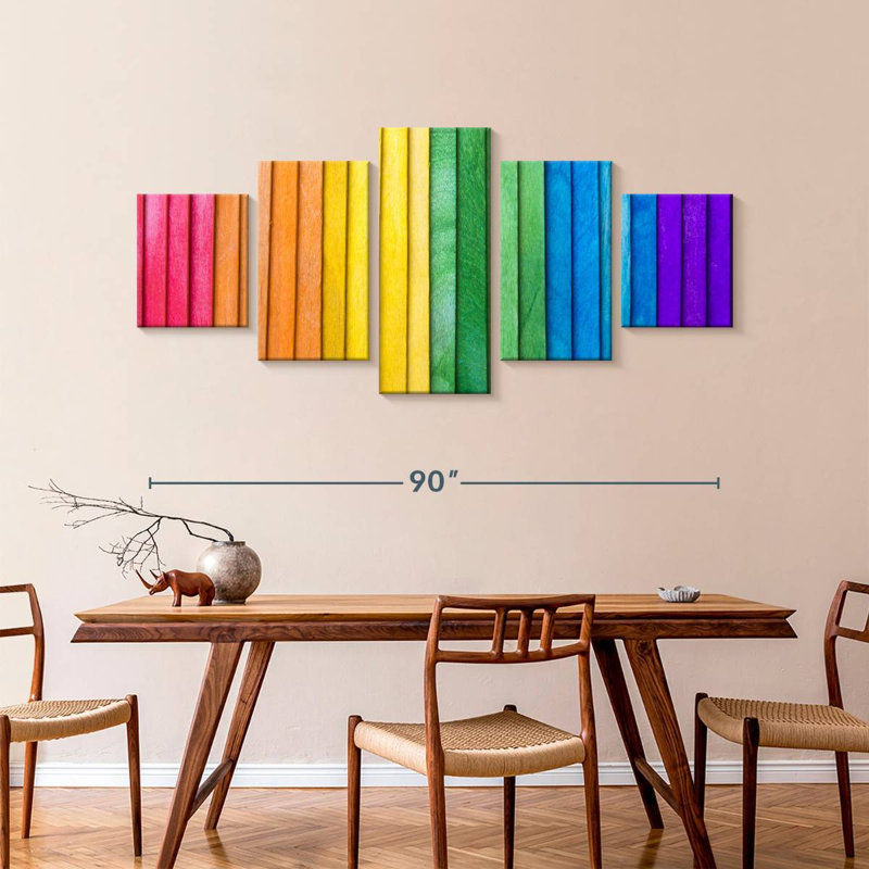 LGBTQ Wooden Rainbow, H 42 po x l 92 po