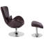 Chaise d'appoint Marilo LeatherSoft avec siège incliné et repose-pieds - siège d'invité-31382485