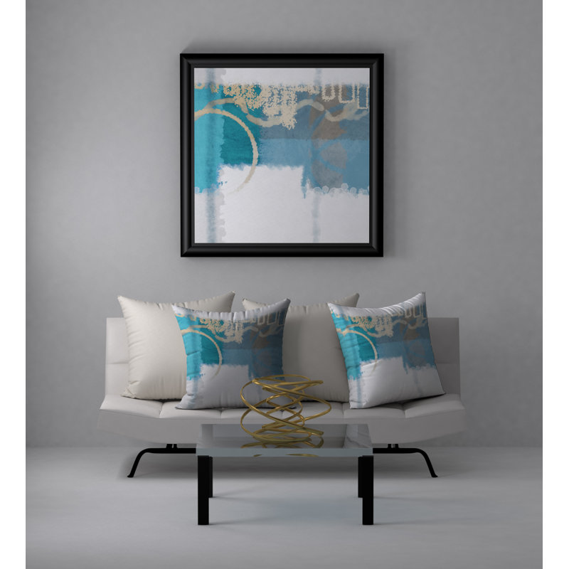 Abstract Throw Pillow, 24" H x 24" W