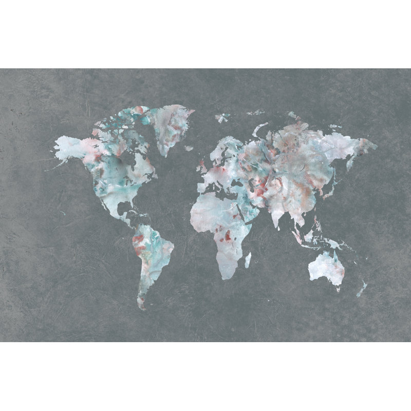 Pattern Map - Wrapped Canvas Print, 20cm H x 30cm W x 3.8cm D