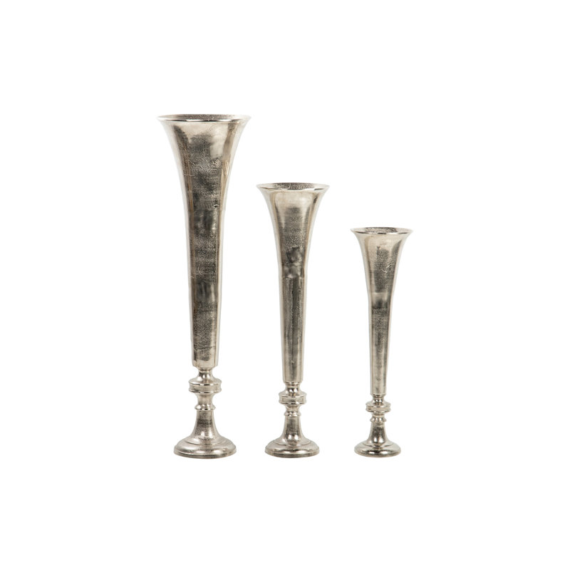 Dameron Table Vase 1, 73cm H x 20cm W x 20cm D, Nickel