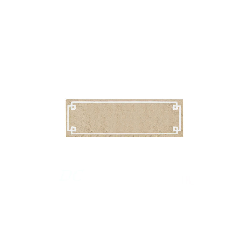 Cotton Tufted Bath Rug 24X72, Taupe, Single- 72" L x 24" W