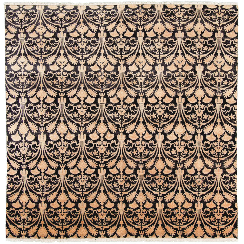Tapis de la surface en laine 7 pi 8 po x 7 pi 9 po à la main one-of-kind-noué la 2010 goliath Chaela