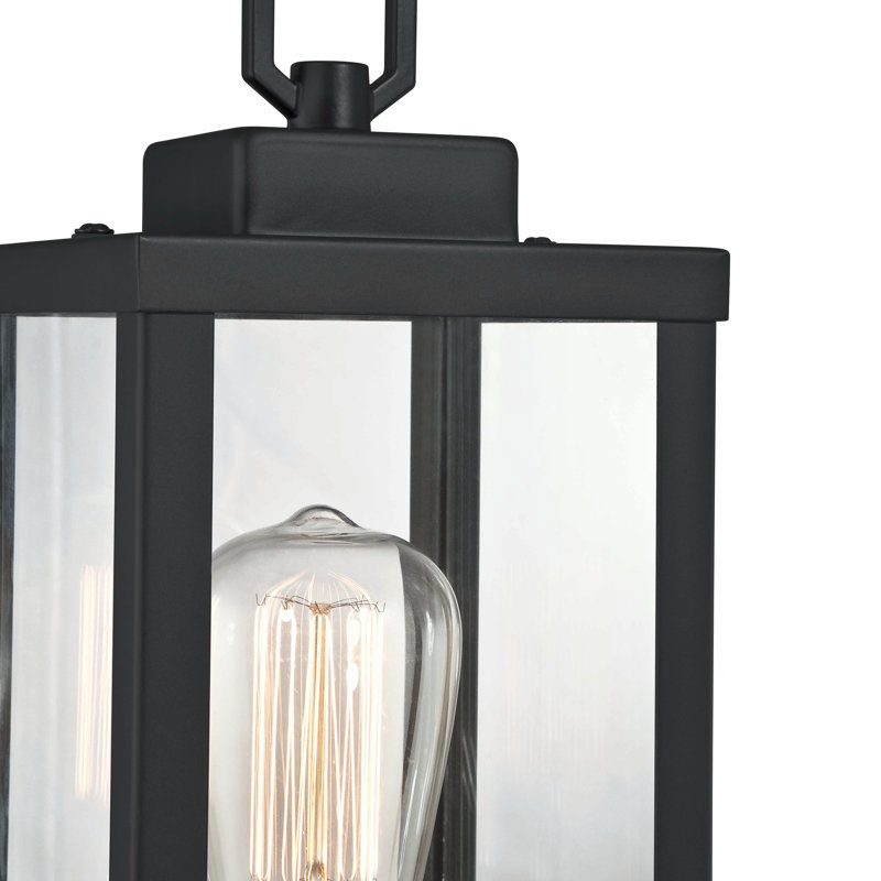Lampadaire transparent imperméable Berkett, Noir, noir, noir, noir