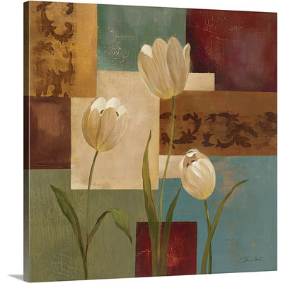 « rétro floral ii » par silvia vassileva,, reproduction d’art sur toile