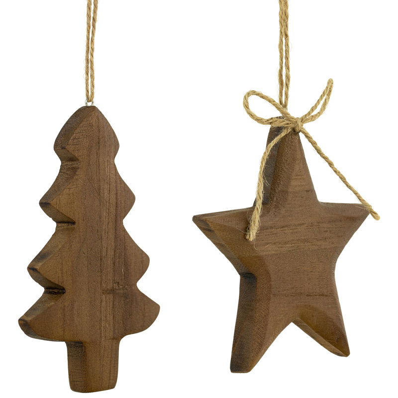 5'' Wood Holiday Shaped Ornament