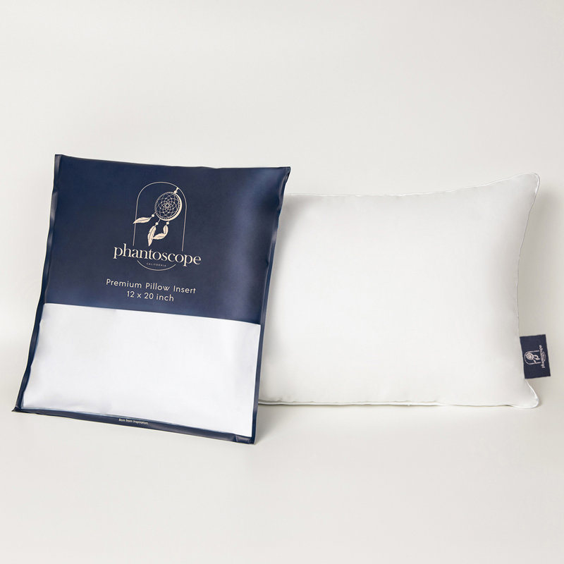 100% Cotton Cover Throw Pillow Insert, Rectangle 12"x20"