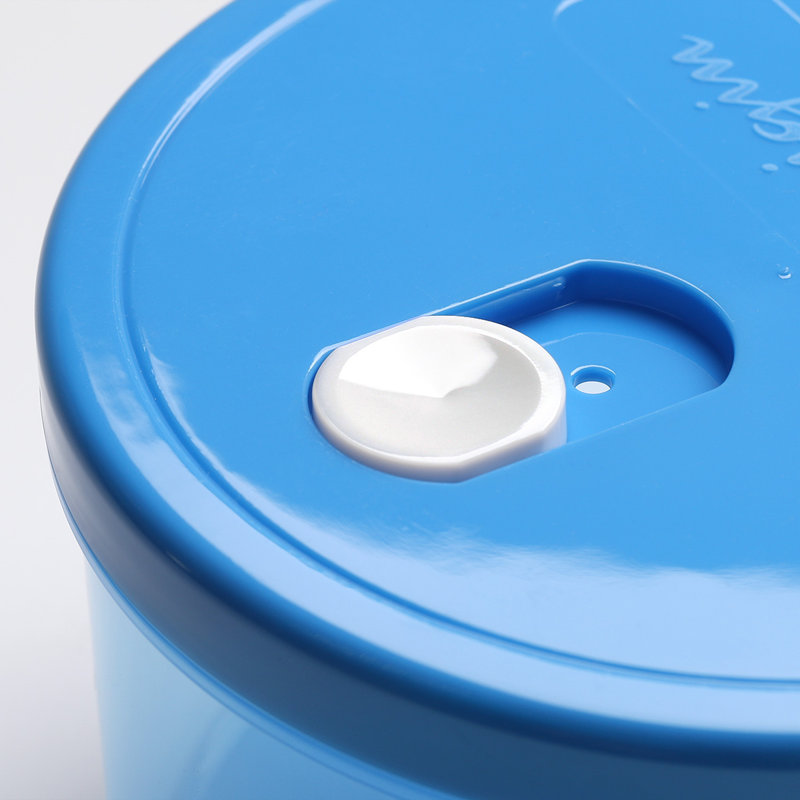 Ensemble de rangement pour aliments rond 2 contenants, bleu
