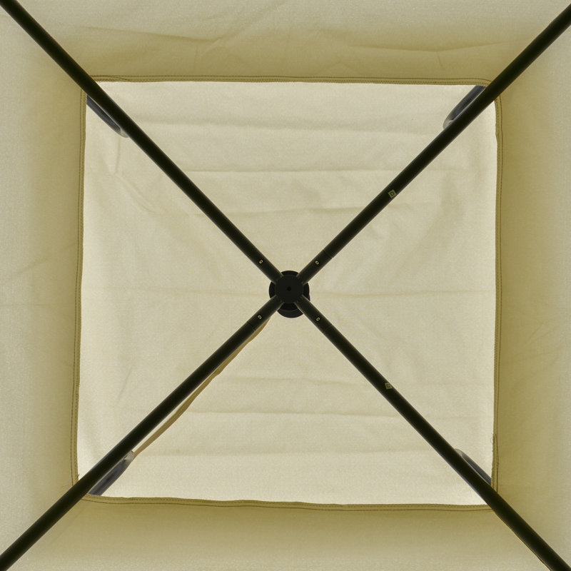 Milanna 3.5m x 3.5m Steel Party Tent, Beige, Beige