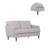 Bova Recessed Real Leather Loveseat-1177012492