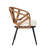 Contemporary Outdoor Set With PE Rattan Chairs And Plastic Wood Table,Suitable For Gardens And Lawns-818620687