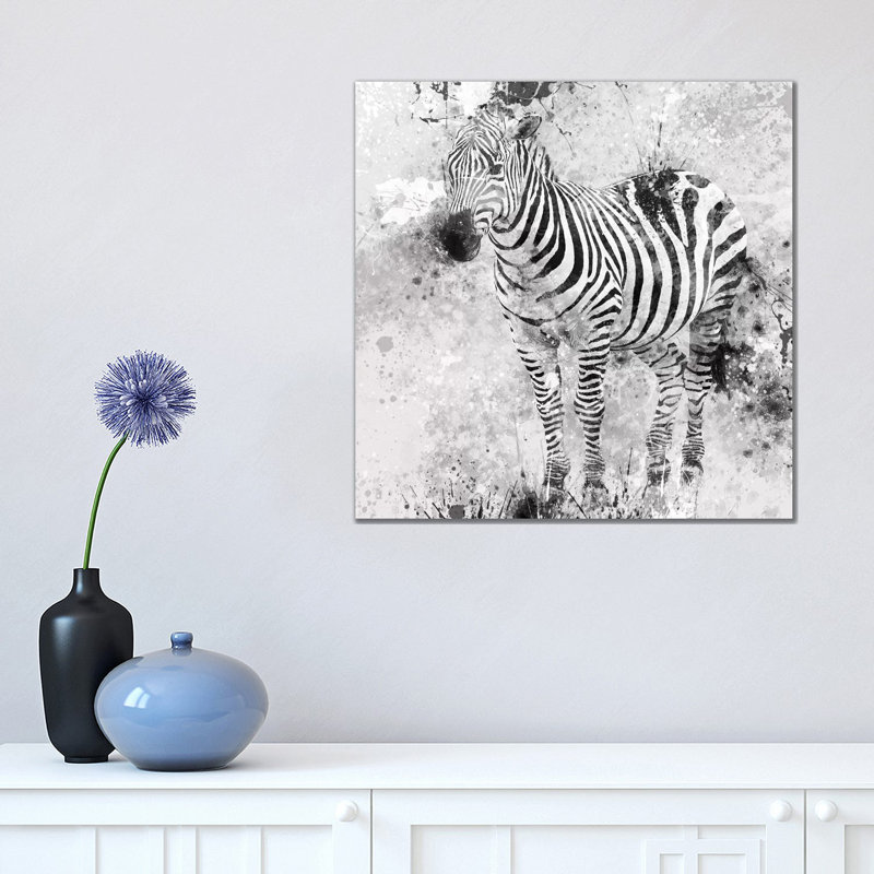 Zebra I by Carol Robinson - Print on Canvas, Wrapped Canvas, 45.72 cm H x 45.72 cm W x 1.91 cm D