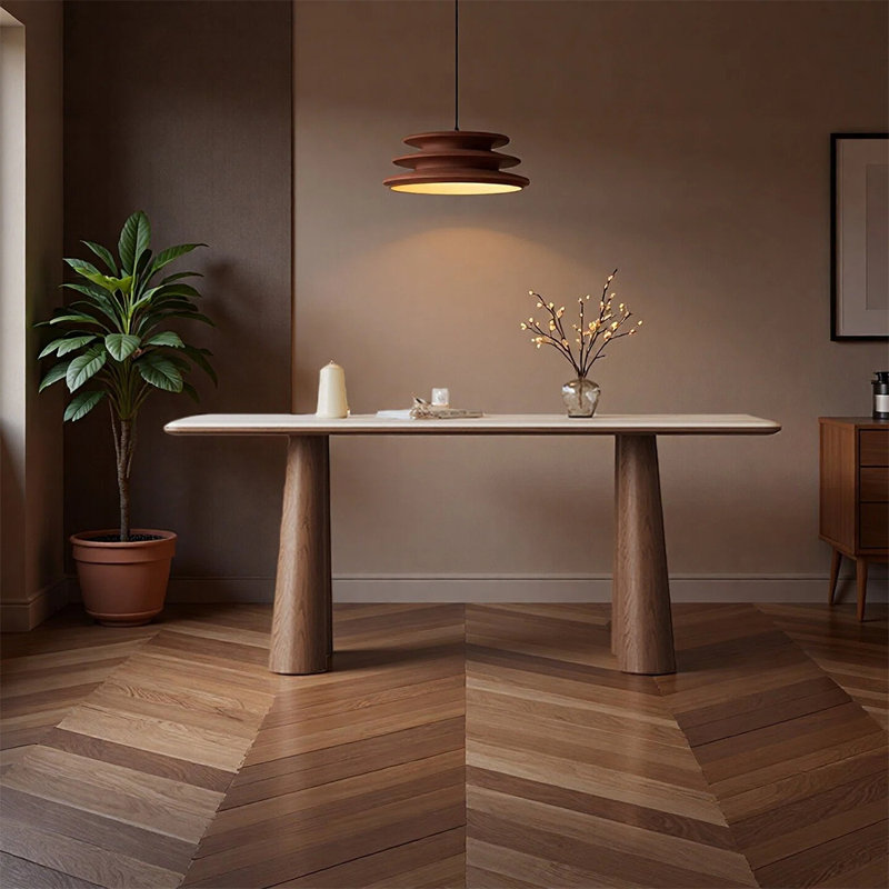 Modern Elegant Rectangular Dining Table, 29.52"H x 70.86"L x 35.43"W