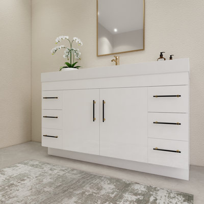 60" Single Bathroom Vanity Set