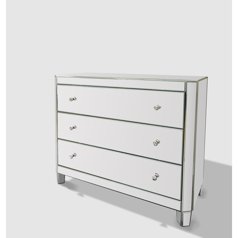 Gere 3 Table Mirrored End Table 